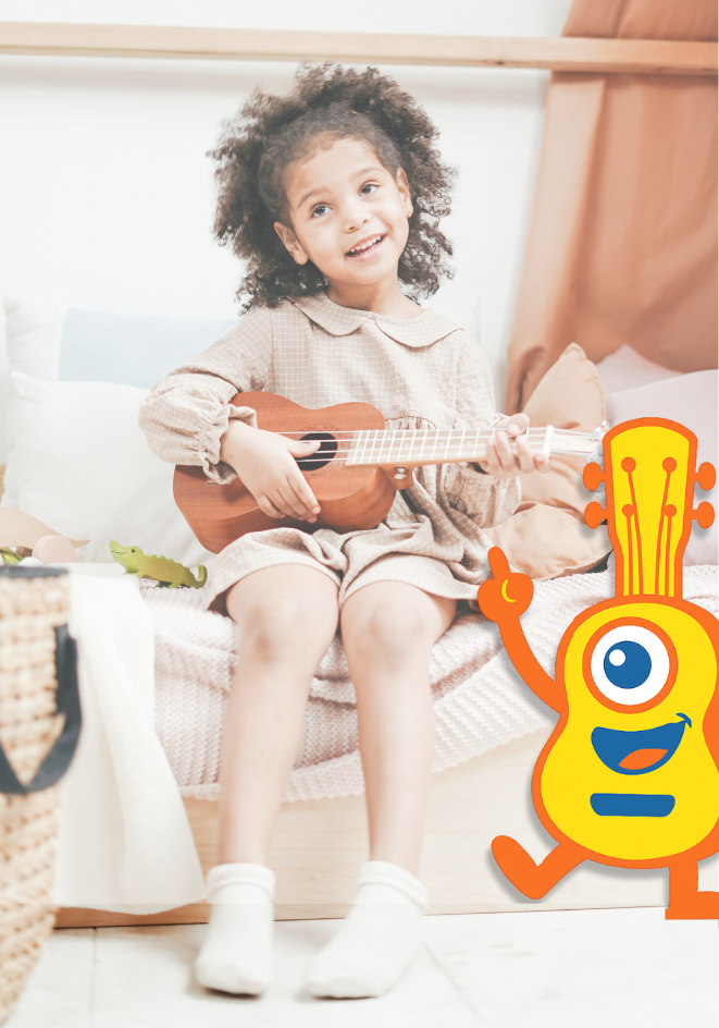jouer du yukulele petite fille